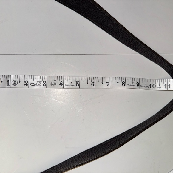 Vintage Italian Dark Brown Pebbled Leather Shoulder Bag Tote Bag - Picture 14 of 14